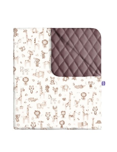 Safari - Narzuta velvet + bawełna - dowolny rozmiar