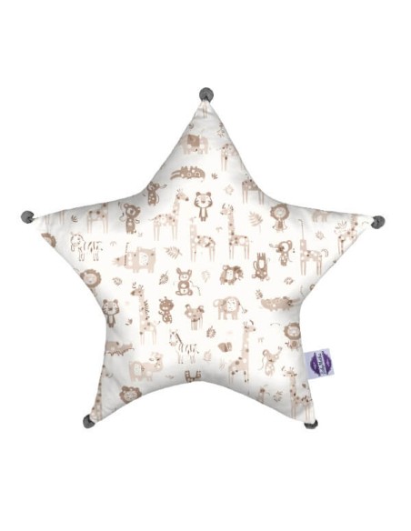 Safari - Poduszka Dekoracyjna Bawełna + Minky Gwiazda 45x45 cm