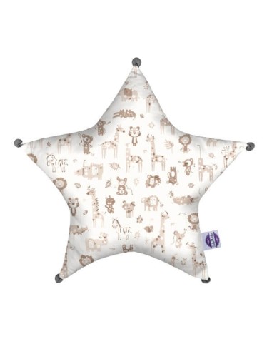 Safari - Poduszka Dekoracyjna Velvet + Bawełna Gwiazda 45x45 cm