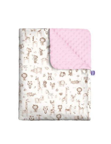 Safari - Zestaw - Kocyk Minky + Poduszka Minky - dowolny rozmiar