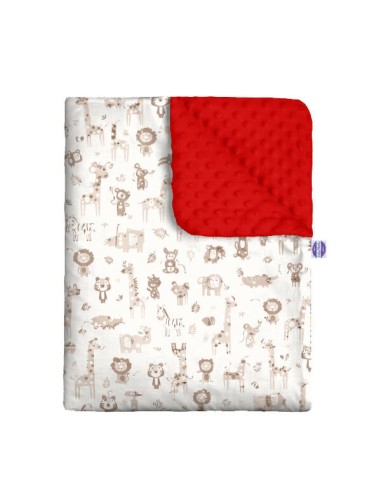 Safari - Zestaw - Kocyk Minky + Poduszka Minky - dowolny rozmiar