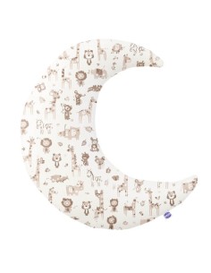 Safari - Poduszka Dekoracyjna Bawełna + Minky Księżyc 45x45 cm