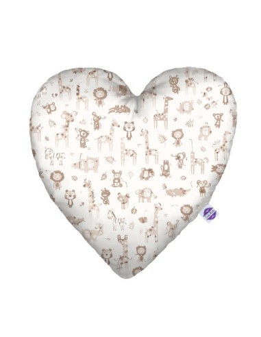 Safari - Poduszka Dekoracyjna Bawełniana Serce 48x48 cm