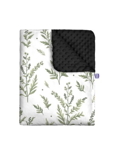 Gałązki - Zestaw - Kocyk Minky + Poduszka Minky - dowolny rozmiar