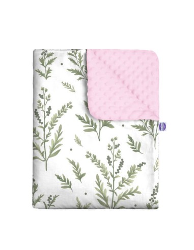 Gałązki - Zestaw - Kocyk Minky + Poduszka Minky - dowolny rozmiar