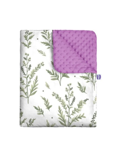 Gałązki - Zestaw - Kocyk Minky + Poduszka Minky - dowolny rozmiar