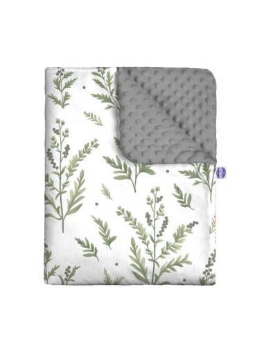 Gałązki - Zestaw - Kocyk Minky + Poduszka Minky - dowolny rozmiar