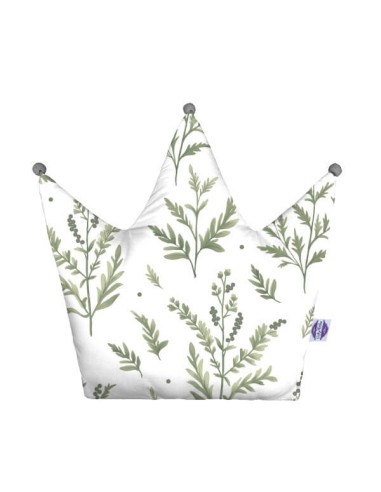 Gałązki - Poduszka Dekoracyjna Bawełna + Minky Korona 48x42 cm