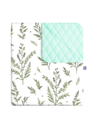 Gałązki - Narzuta velvet + bawełna - dowolny rozmiar