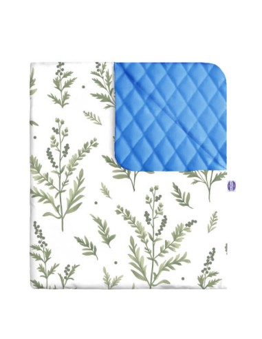 Gałązki - Narzuta velvet + bawełna - dowolny rozmiar