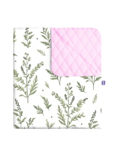 Gałązki - Narzuta velvet + bawełna - dowolny rozmiar