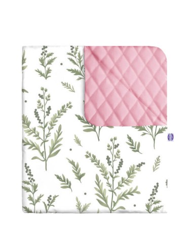 Gałązki - Narzuta velvet + bawełna - dowolny rozmiar