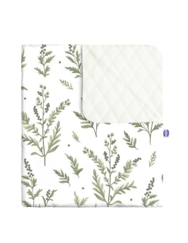 Gałązki - Narzuta velvet + bawełna - dowolny rozmiar