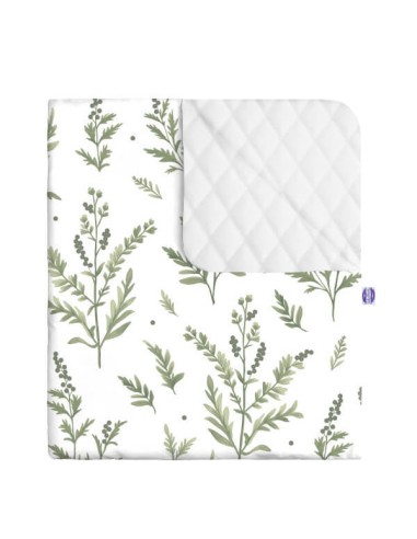 Gałązki - Narzuta velvet + bawełna - dowolny rozmiar