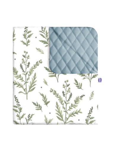 Gałązki - Narzuta velvet + bawełna - dowolny rozmiar