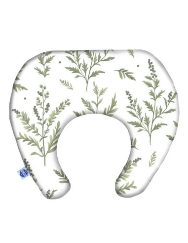 Gałązki - Poduszka do Karmienia Rogal 63x59 cm - bawełna + velvet