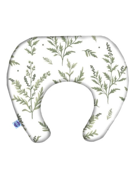 Gałązki - Poduszka do Karmienia Rogal 63x59 cm - bawełna + velvet