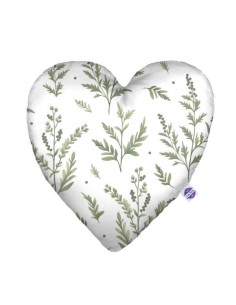 Gałązki - Poduszka Dekoracyjna Bawełna + Minky Serce 48x48 cm