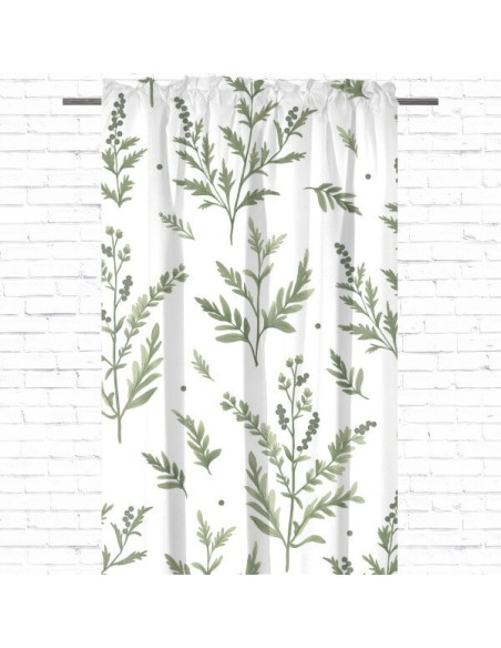 Gałązki - Zasłona bawełniana dekoracyjna