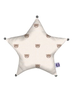 Kratka - Poduszka Dekoracyjna Bawełna + Minky Gwiazda 45x45 cm
