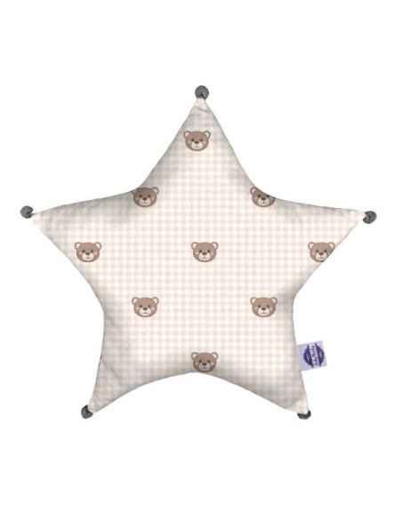 Kratka - Poduszka Dekoracyjna Bawełna + Minky Gwiazda 45x45 cm