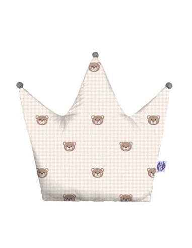 Kratka - Poduszka Dekoracyjna Bawełna + Minky Korona 48x42 cm