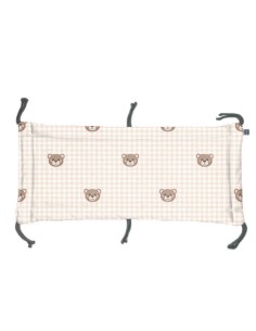 Kratka - Moduł 70x30 cm Ochraniacza na Szczebelki do Łóżeczka 70x140 cm - dwustronnie bawełniany