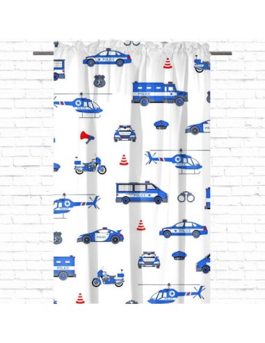 Policja - Zasłona bawełniana dekoracyjna