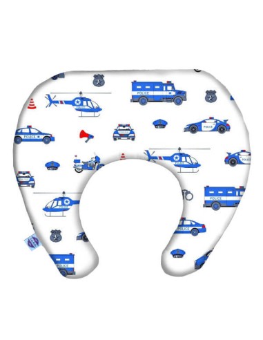 Policja - Poduszka Podróżna Rogal 44x36 cm (+5 LAT) bawełna + minky
