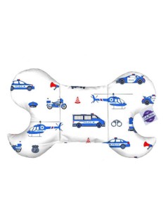 Policja - Poduszka Motylek Antywstrząsowy dla Niemowlaka - Bawełna + Bawełna