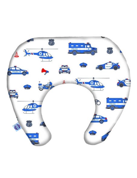 Policja - Poduszka do Karmienia Rogal 63x59 cm - bawełna + velvet