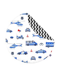 Policja - Mata do zabawy i raczkowania - Okrągła - dowolny rozmiar