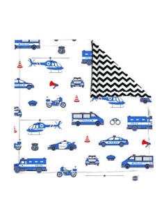 Policja - Mata do zabawy i raczkowania - Prostokątna - dowolny rozmiar