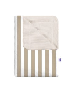 Pasy beżowe - Kocyk Wafel - dowolny rozmiar