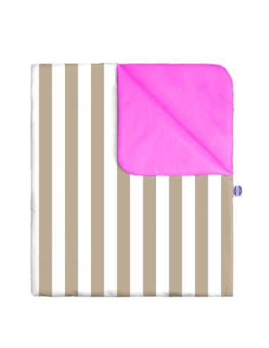 Pasy beżowe - Komplet Pościeli Bawełnianej - dowolny rozmiar