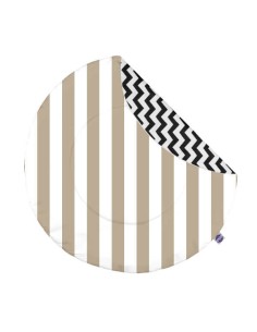 Pasy beżowe - Mata do zabawy i raczkowania - Okrągła - dowolny rozmiar