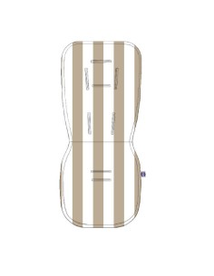 Pasy beżowe - Wkładka do wózka bawełna + velvet