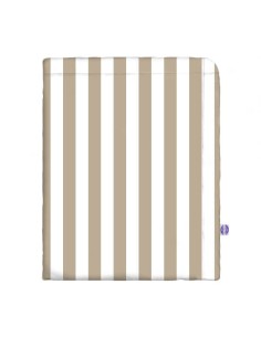 Pasy beżowe - Narzuta bawełniana na łóżko - dowolny rozmiar