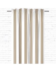 Pasy beżowe - Zasłona bawełniana dekoracyjna