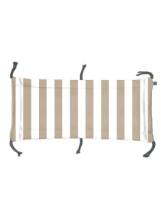 Pasy beżowe - Moduł 70x30 cm Ochraniacza na Szczebelki do Łóżeczka 70x140 cm - dwustronnie bawełniany