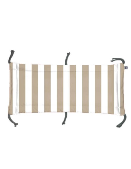 Pasy beżowe - Moduł 60x30 cm Ochraniacza na Szczebelki do Łóżeczka 60x120 cm - dwustronnie bawełniany