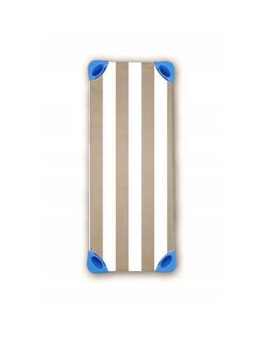 Pasy beżowe - Prześcieradło z gumkami na leżaczek przedszkolny