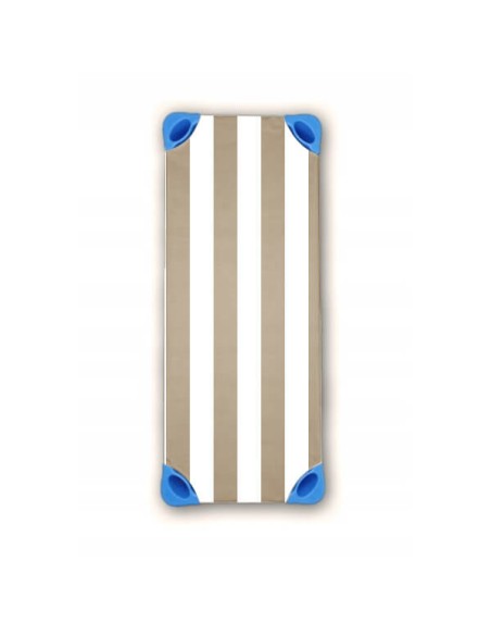 Pasy beżowe - Prześcieradło z gumkami na leżaczek przedszkolny