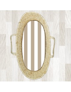 Pasy beżowe - Prześcieradło do Gondoli / Kosza Mojżesza