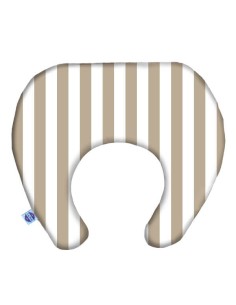 Pasy beżowe - Poduszka Podróżna Mały Rogal 33x26 cm (1-4 LAT) bawełna + minky